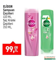 ELİDOR ŞAMPUAN / SAÇ KREMİ ÇEŞİTLERİ fiyat ve kampanya bilgisi